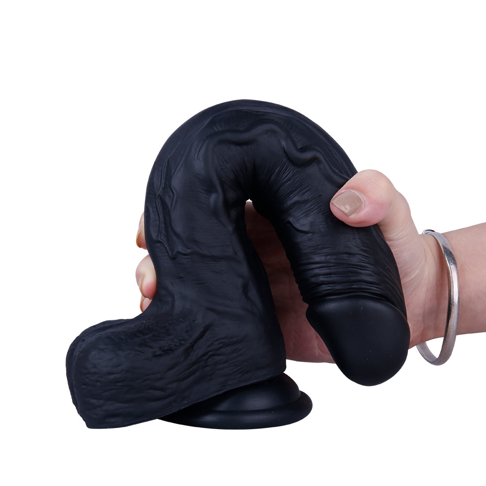 10 Inch Long Silicone Black Dildo