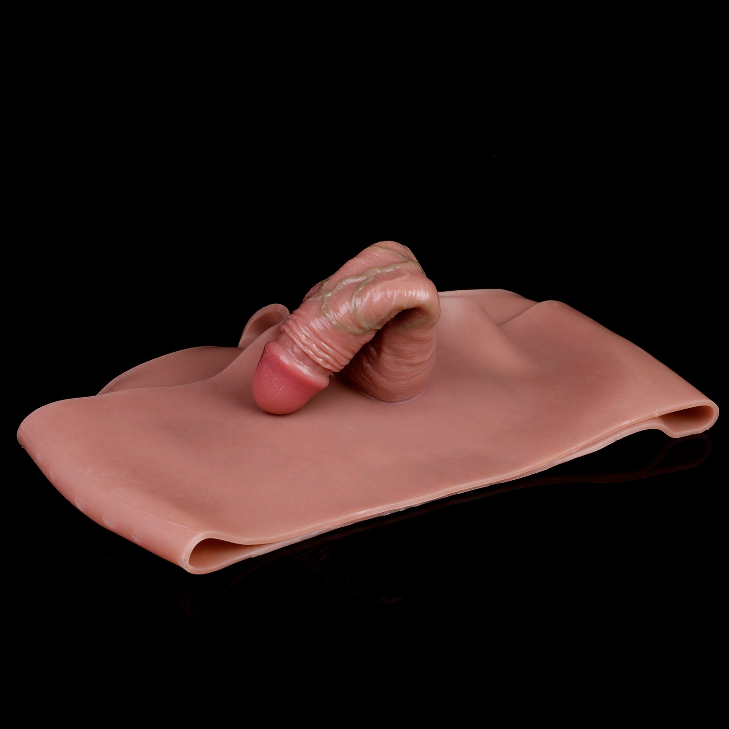 Realistic Textured Cock 7 Inch Hollow Dildo Panties