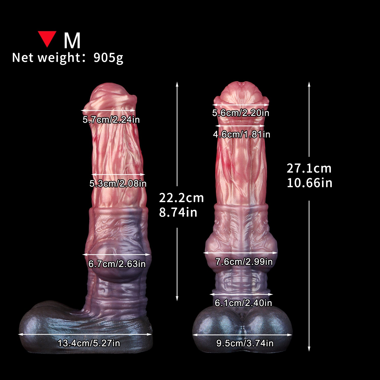 Dual Density Silicone Knot Muscle Horse Dildo