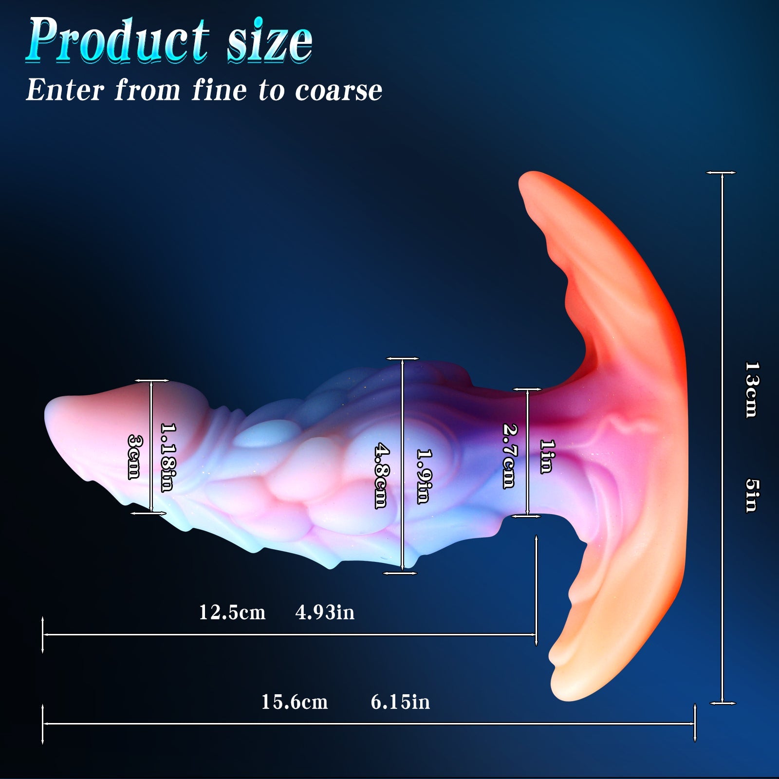 Colorful Fantasy Anchor Dragon Butt Plug Kit