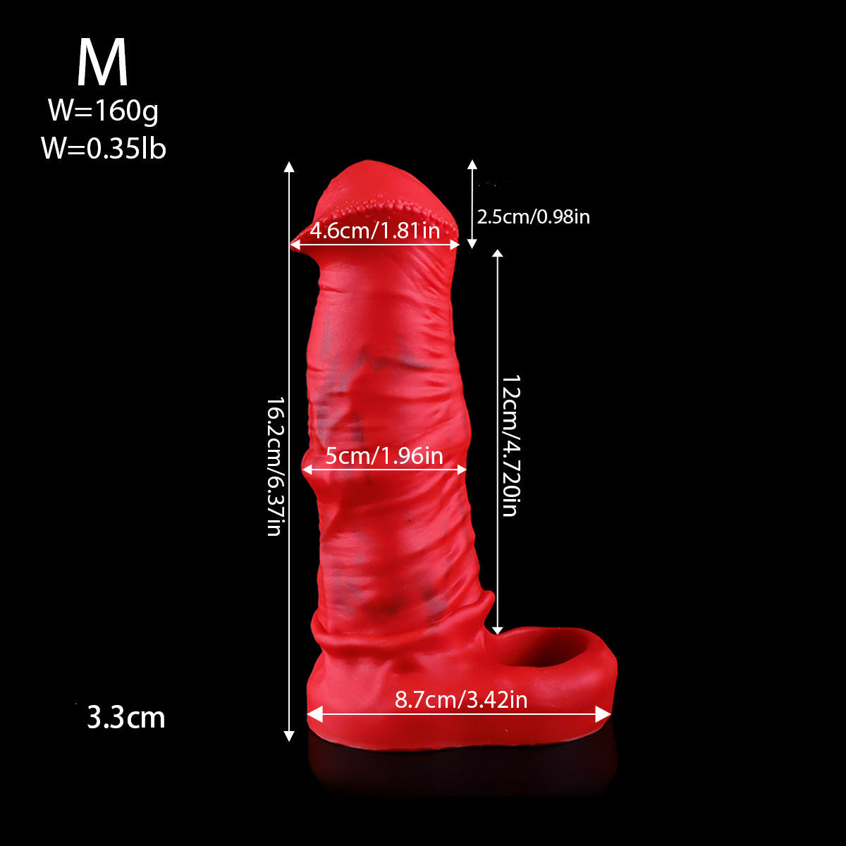 BDSM Toy Red Horse Cock Sleeve