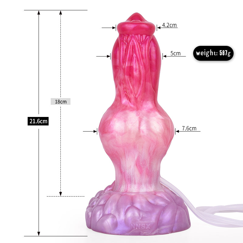 8 Inch Silicone Monster Dog Squirting Dildo