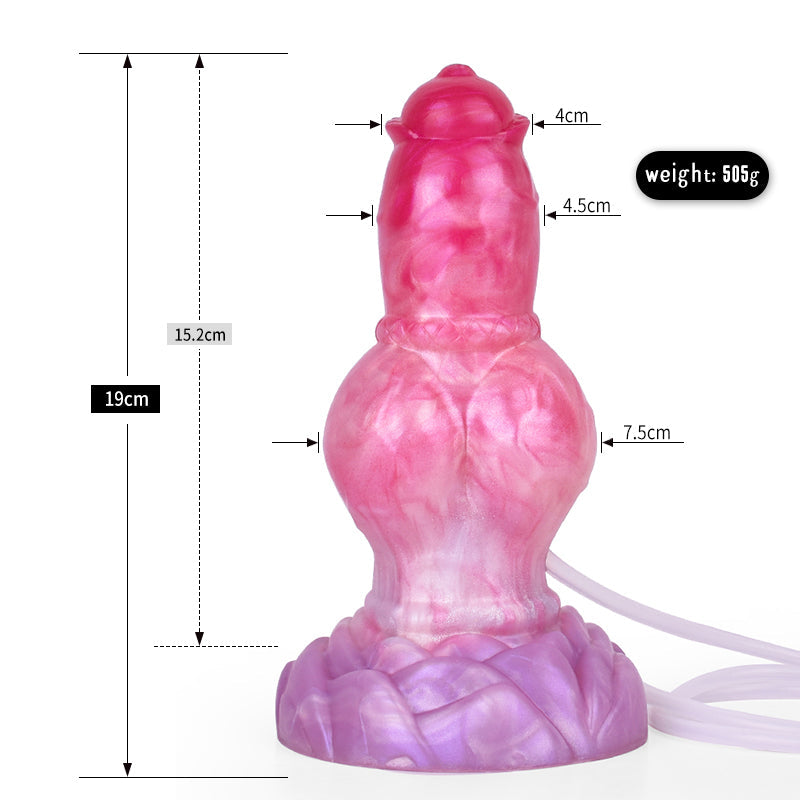 7 Inch Fat Knot Dog Squirting Dildo