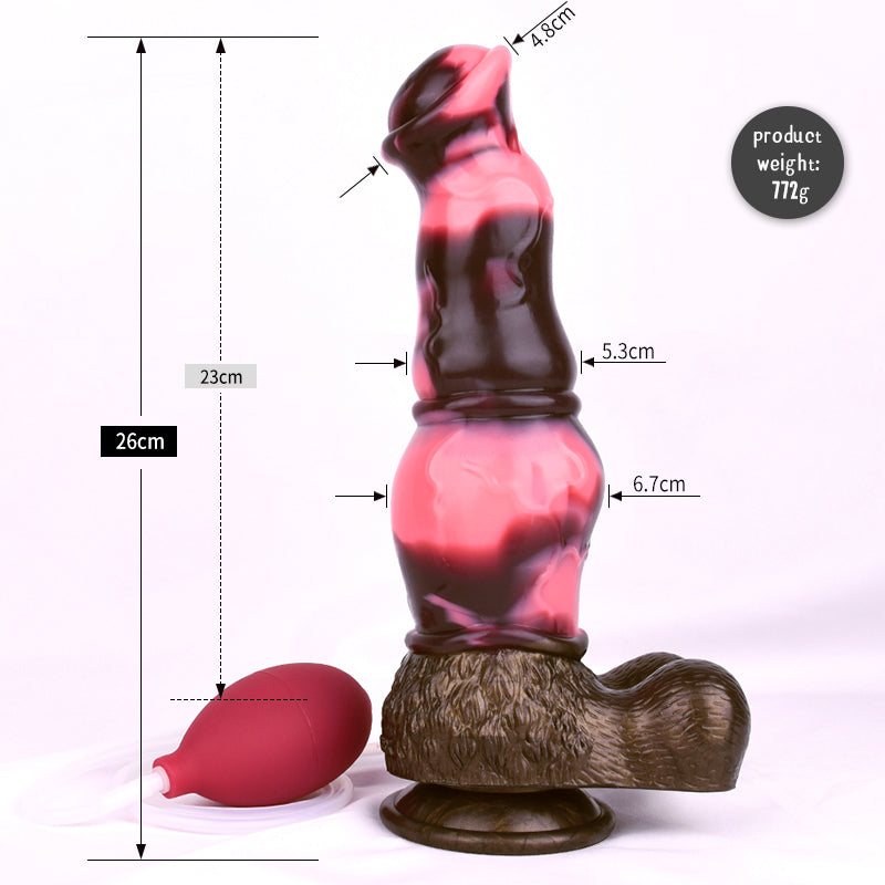 10 Inch Knot Fantasy Silicone Horse Squirting Dildo