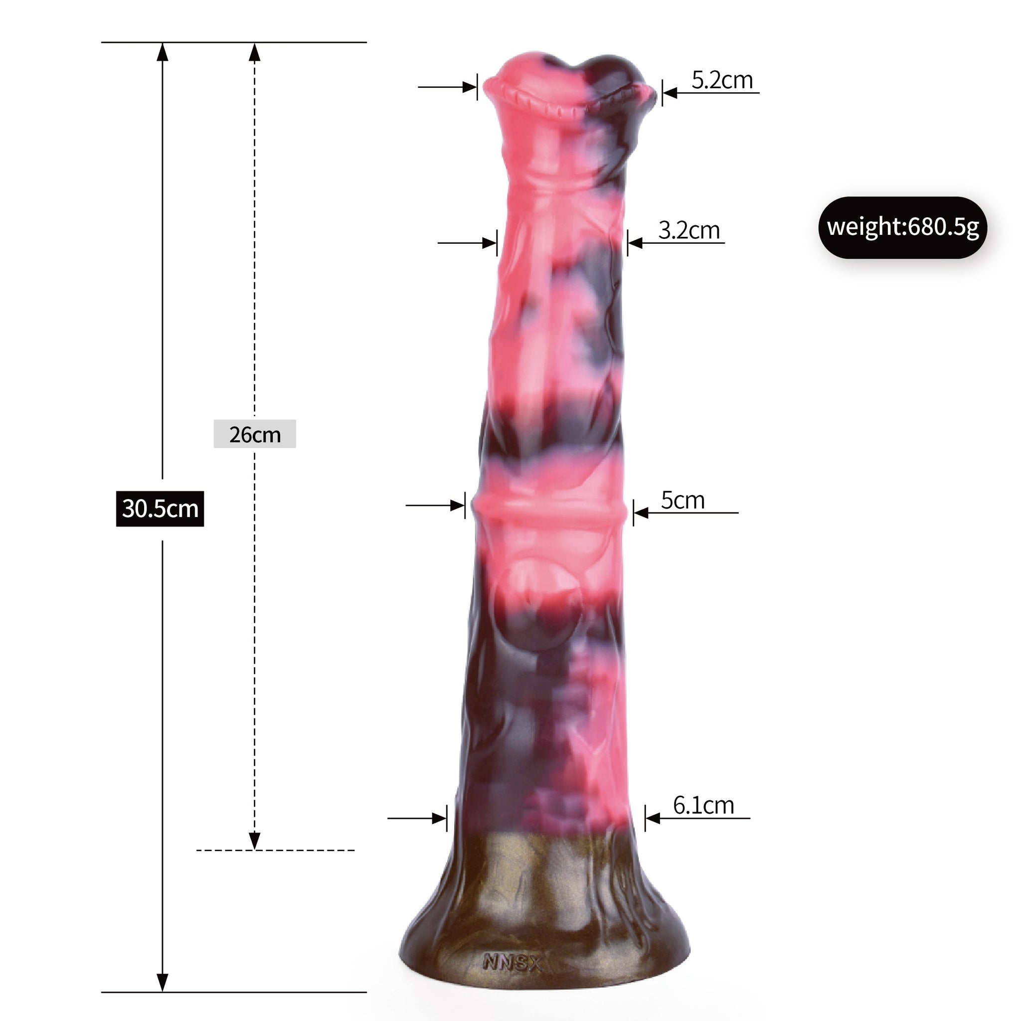 12 Inch Long Flowering Horse Dildo