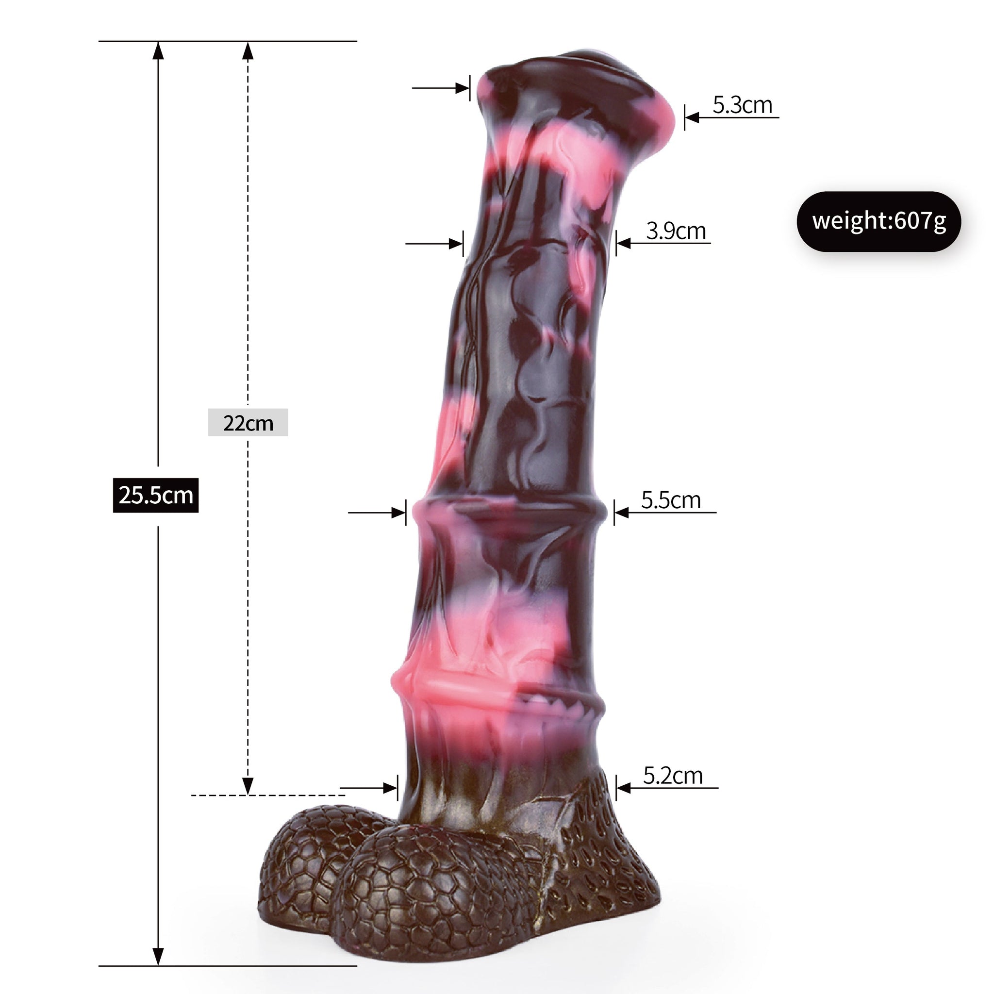 10 Inch Silicone Horse Dildo with Ball Base