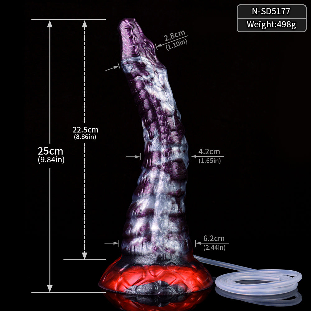 9 Inch Dark Purple Tentacle Squirting Dildo