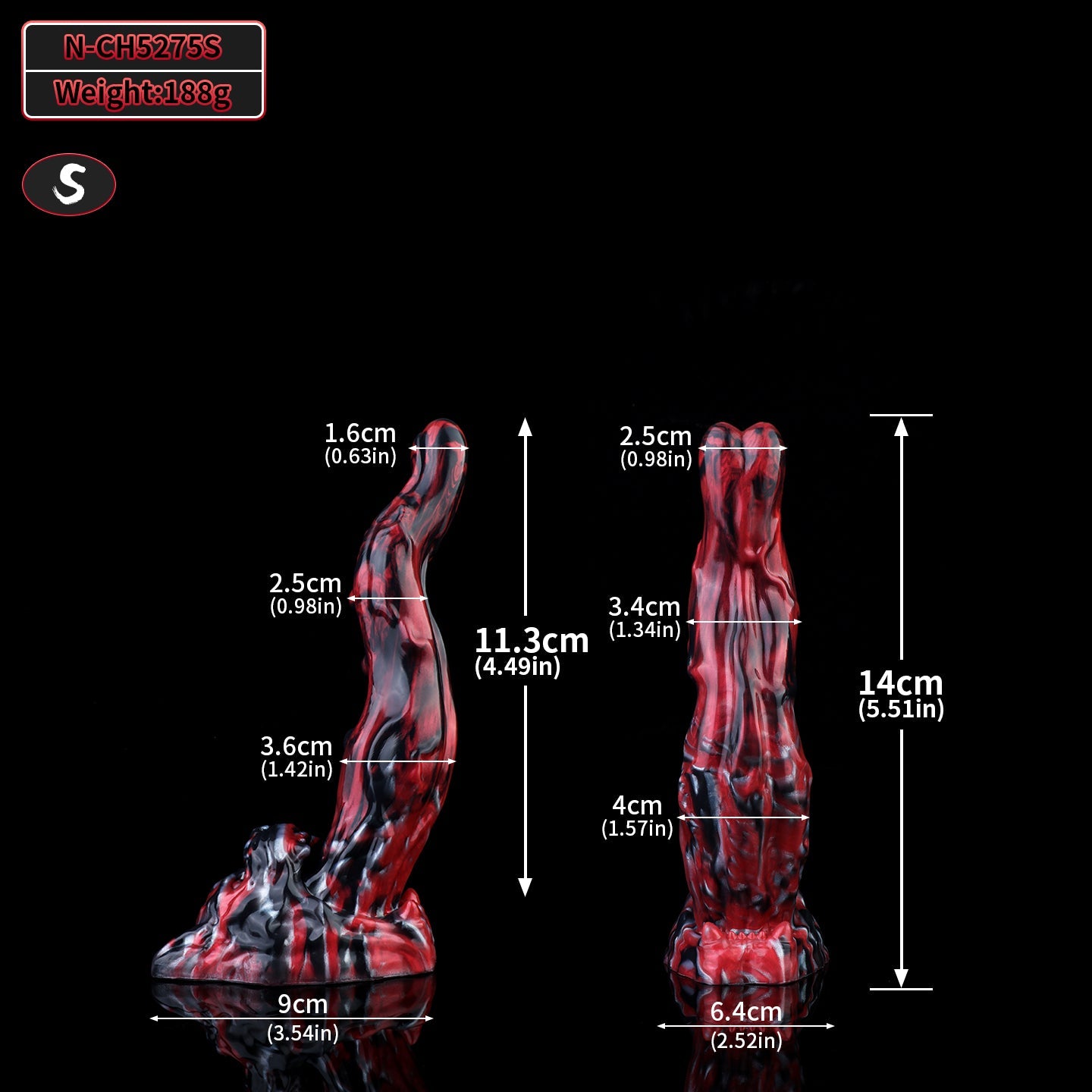 Silicone Custom American Bully Dog Tongue Dildo
