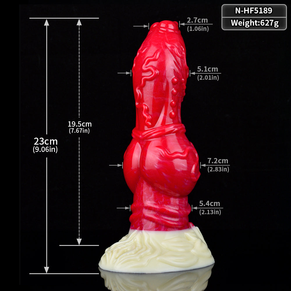 9 Inch Silicone Animal Dog Knot Dildo