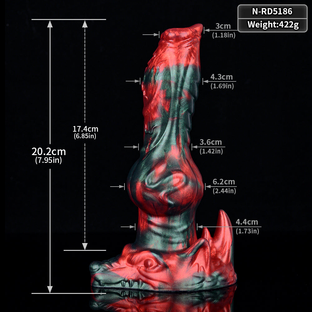 7 Inch Soft Base Spiked Wolf Dildo