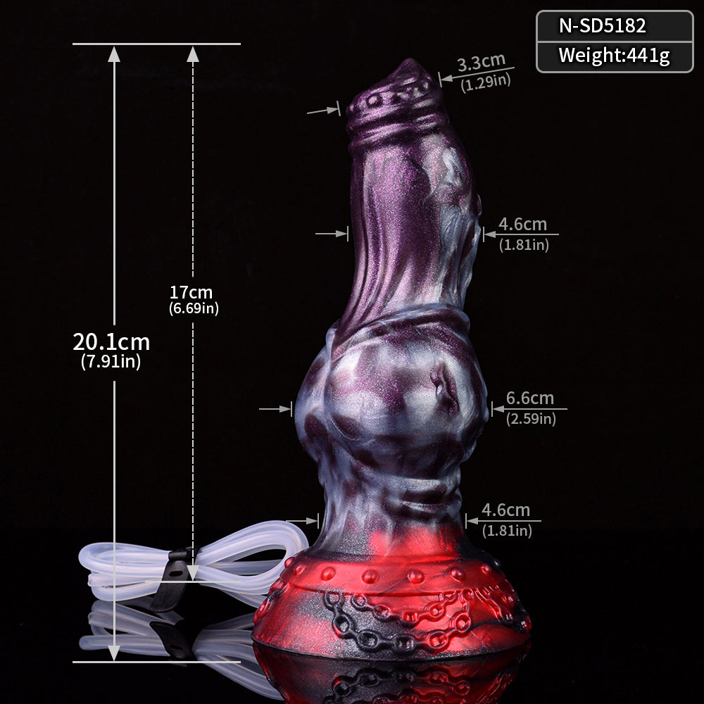 7 Inch Dog Squirting Dildo with Suction Cup