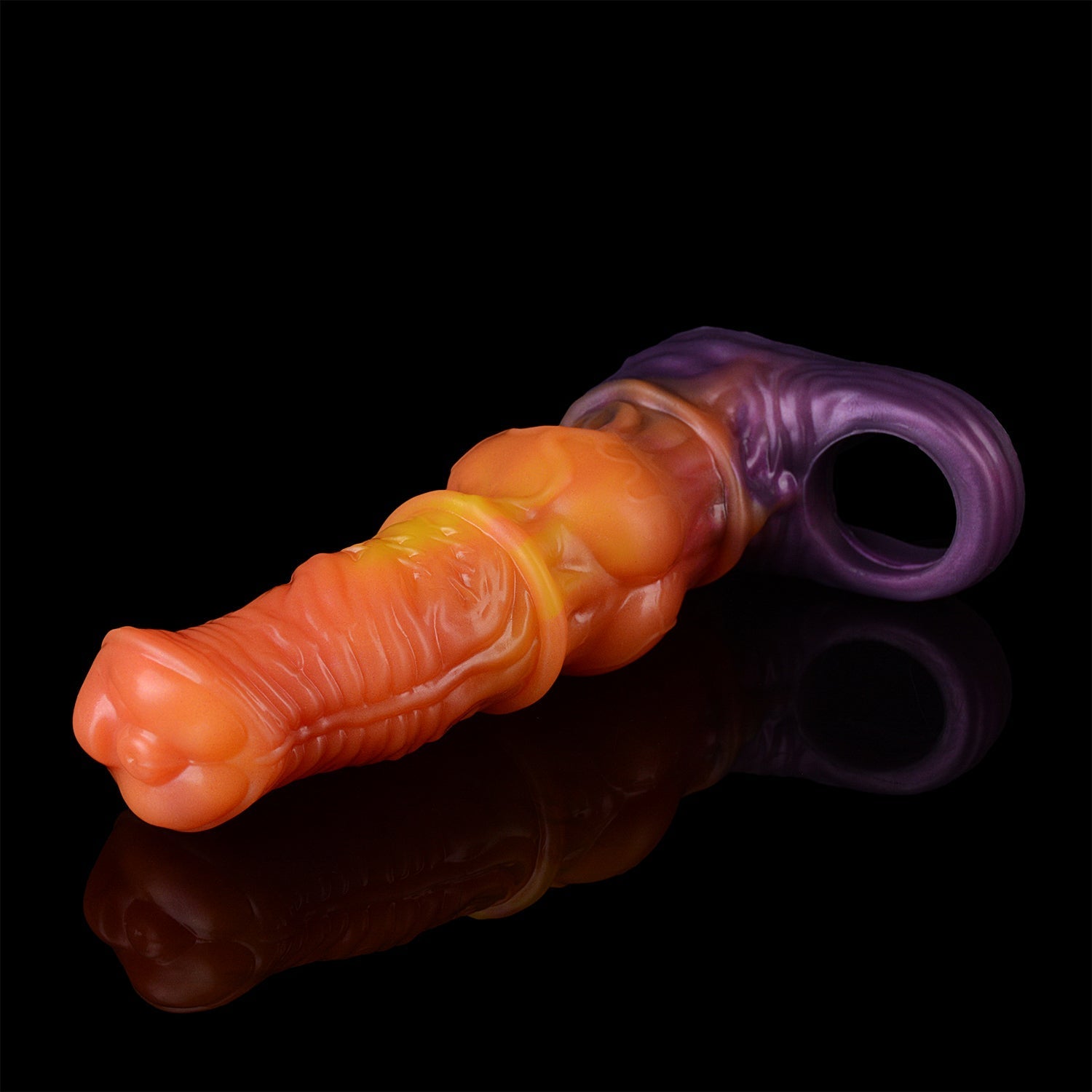 7 Inch Silicone Flame Horse Cock Sleeve