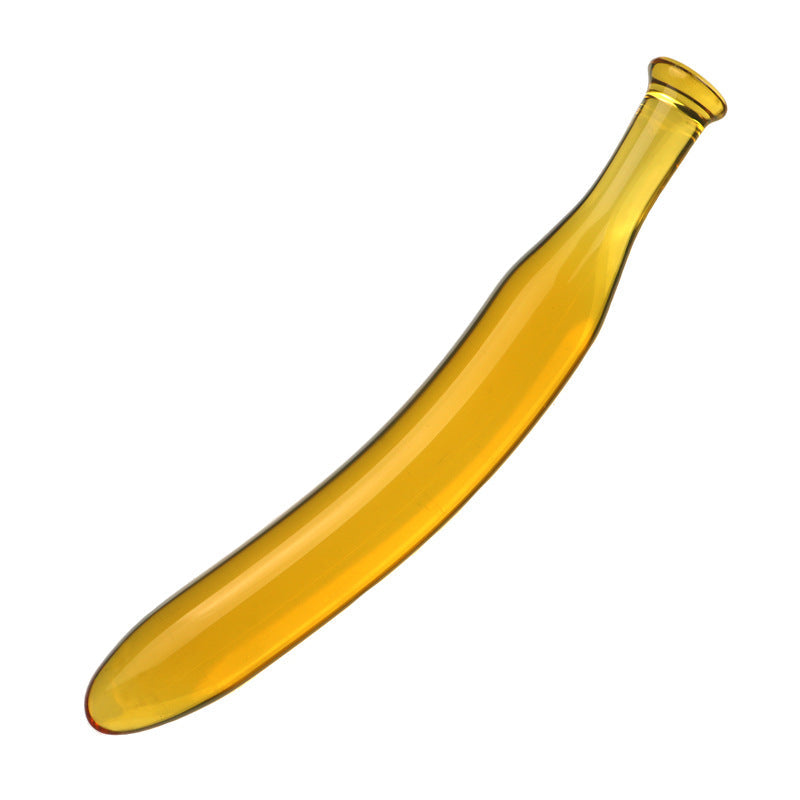 Yellow Transparent Banana Glass Dildo—Multiple sizes