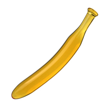 Yellow Transparent Banana Glass Dildo—Multiple sizes