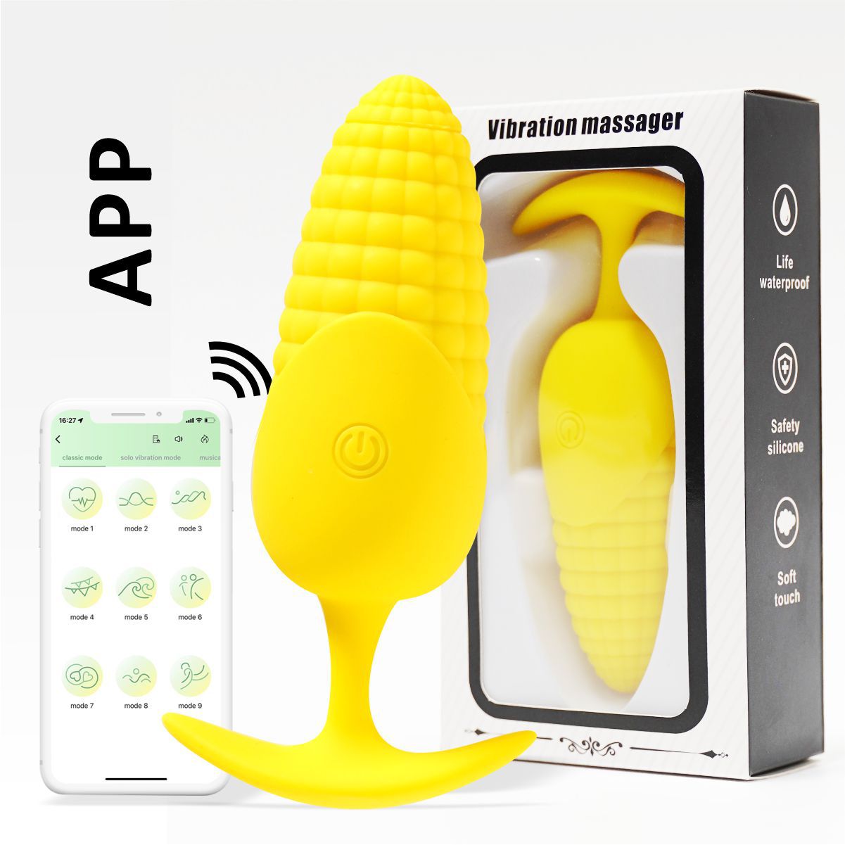 Corn Remote Control Vibrating Butt Plug