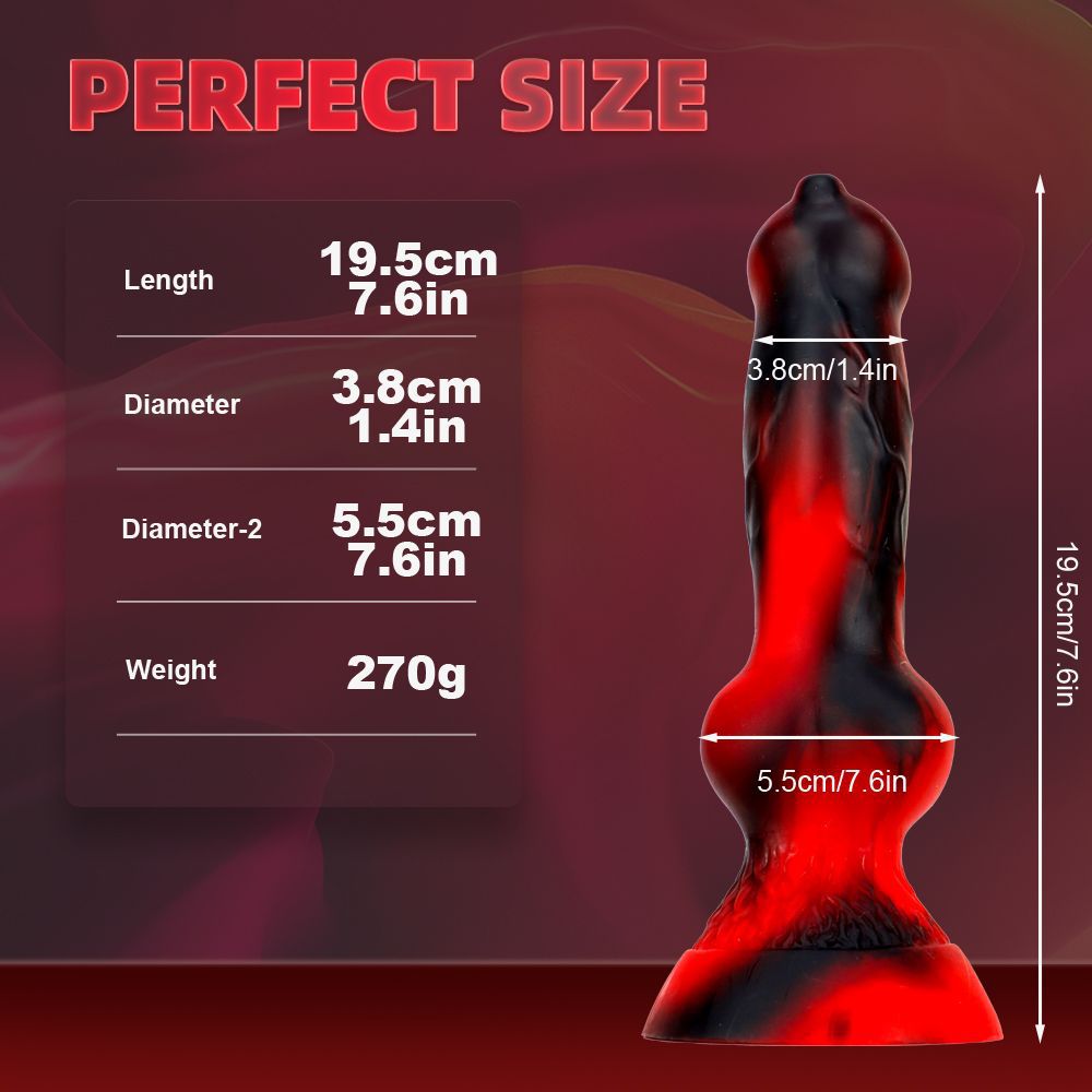 7 Inch Silicone Wolf Slim Knot Dildo