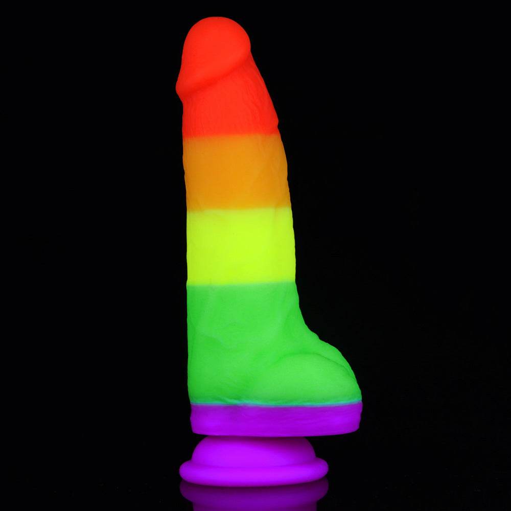7 Inch Silicone Simulation Rainbow Dildo