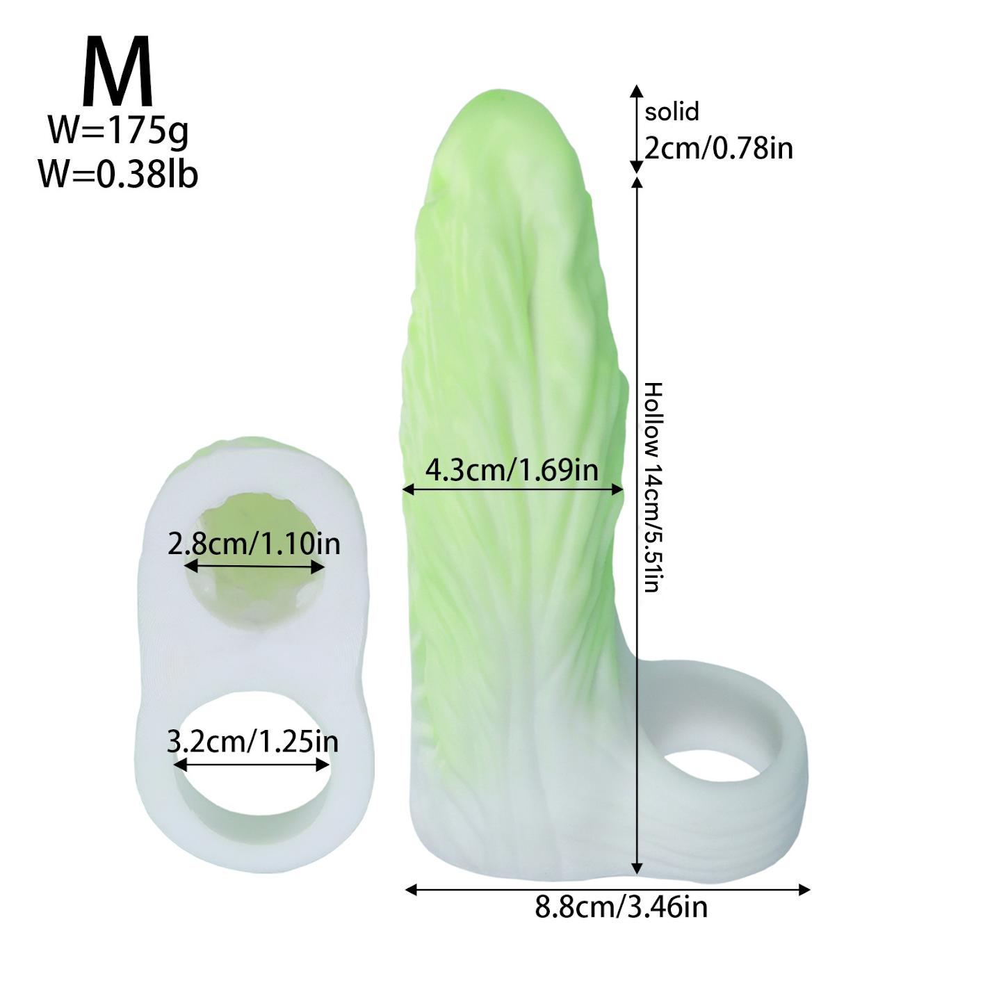 Cabbage Soft Silicone Men's Cock Sleeve
