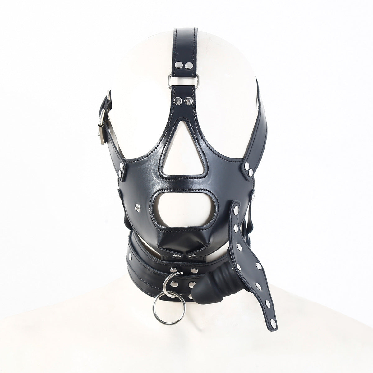 Open Mouth Gag Bondage BDSM Dildo Mask