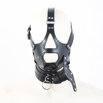 Open Mouth Gag Bondage BDSM Dildo Mask