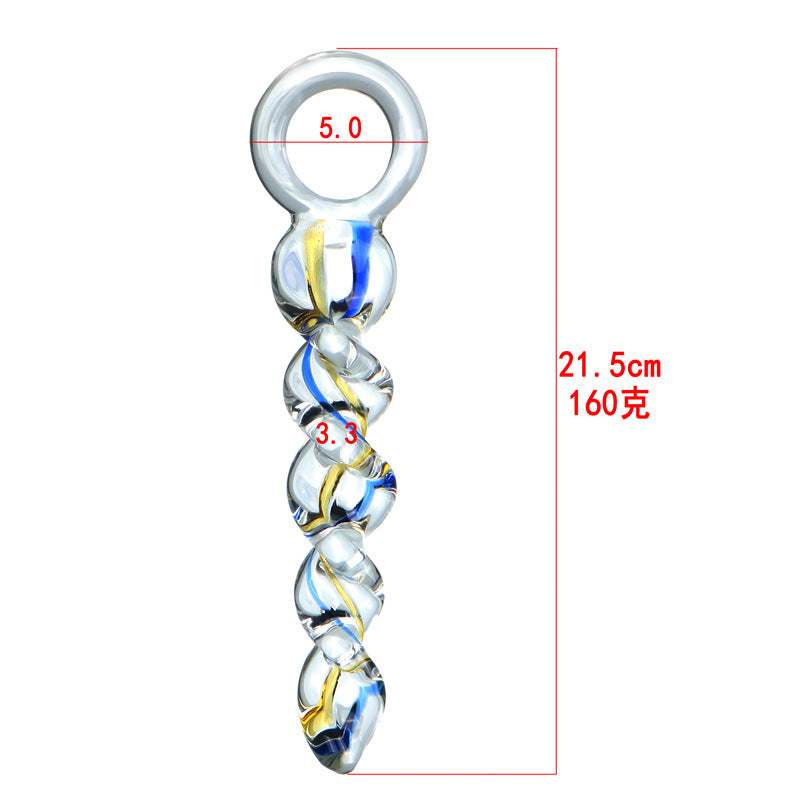 Spiral Butt Plug Glass Dildo