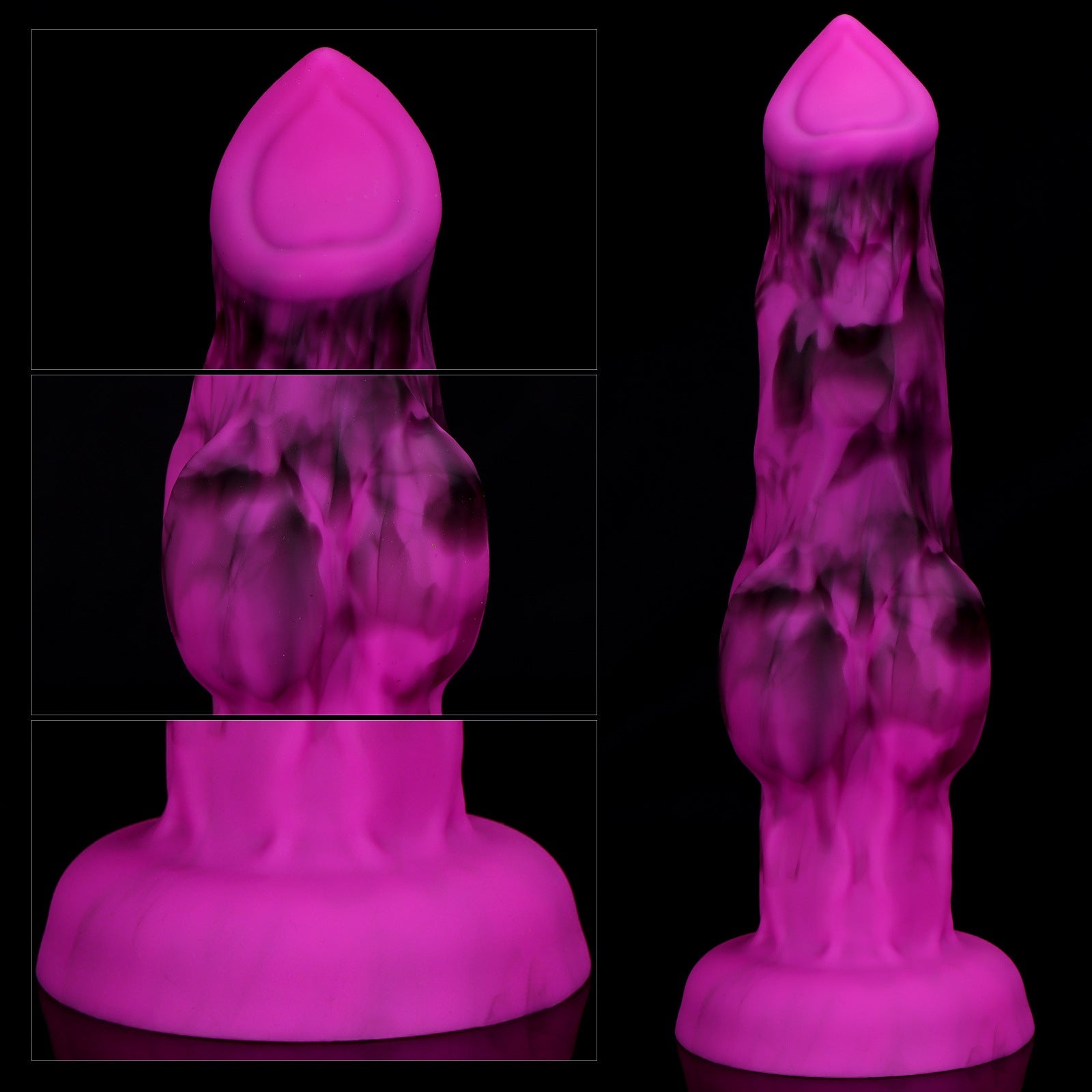 Purple Soft Wolf Silicone Knot Dildo