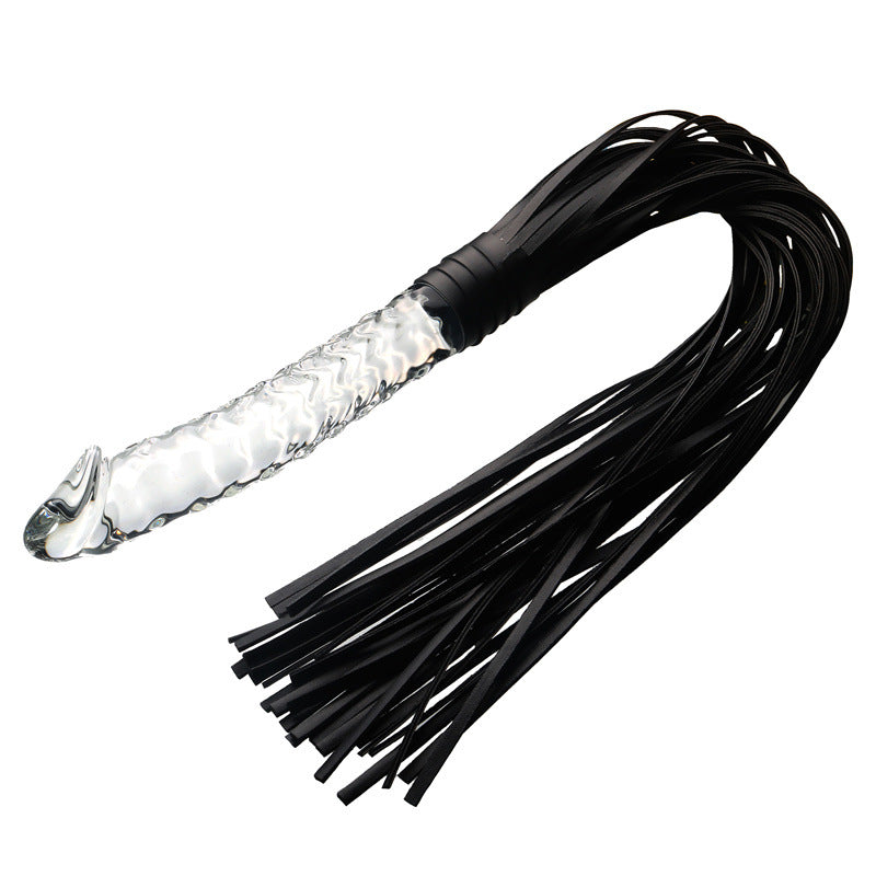 BDSM Fun Multi Tail Whip Glass Dildo