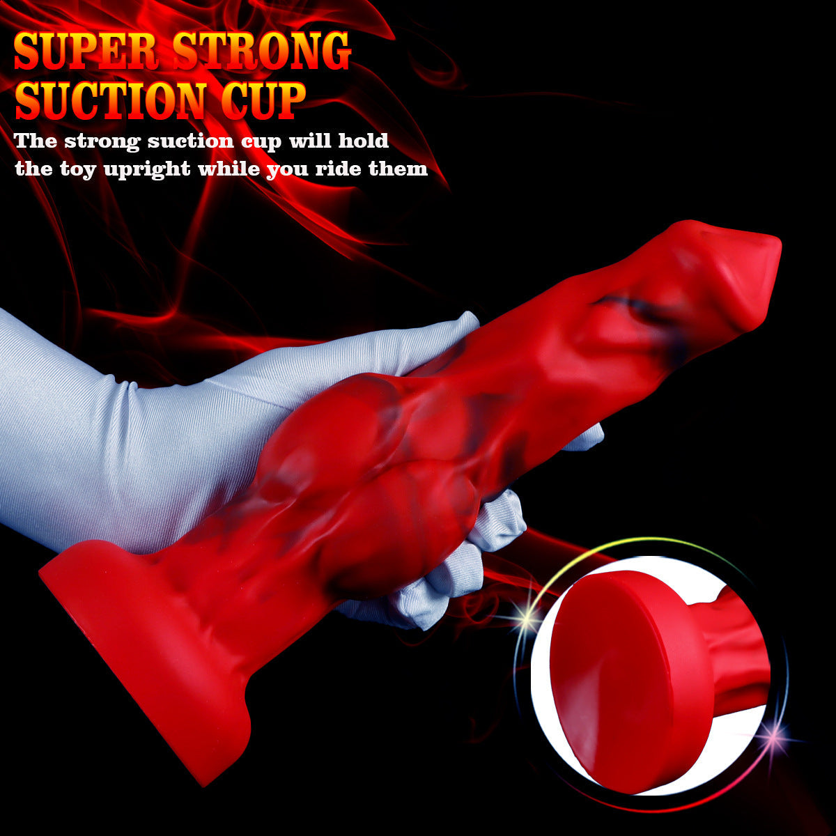 Fantasy Red Silicone Wolf Knot Dildo