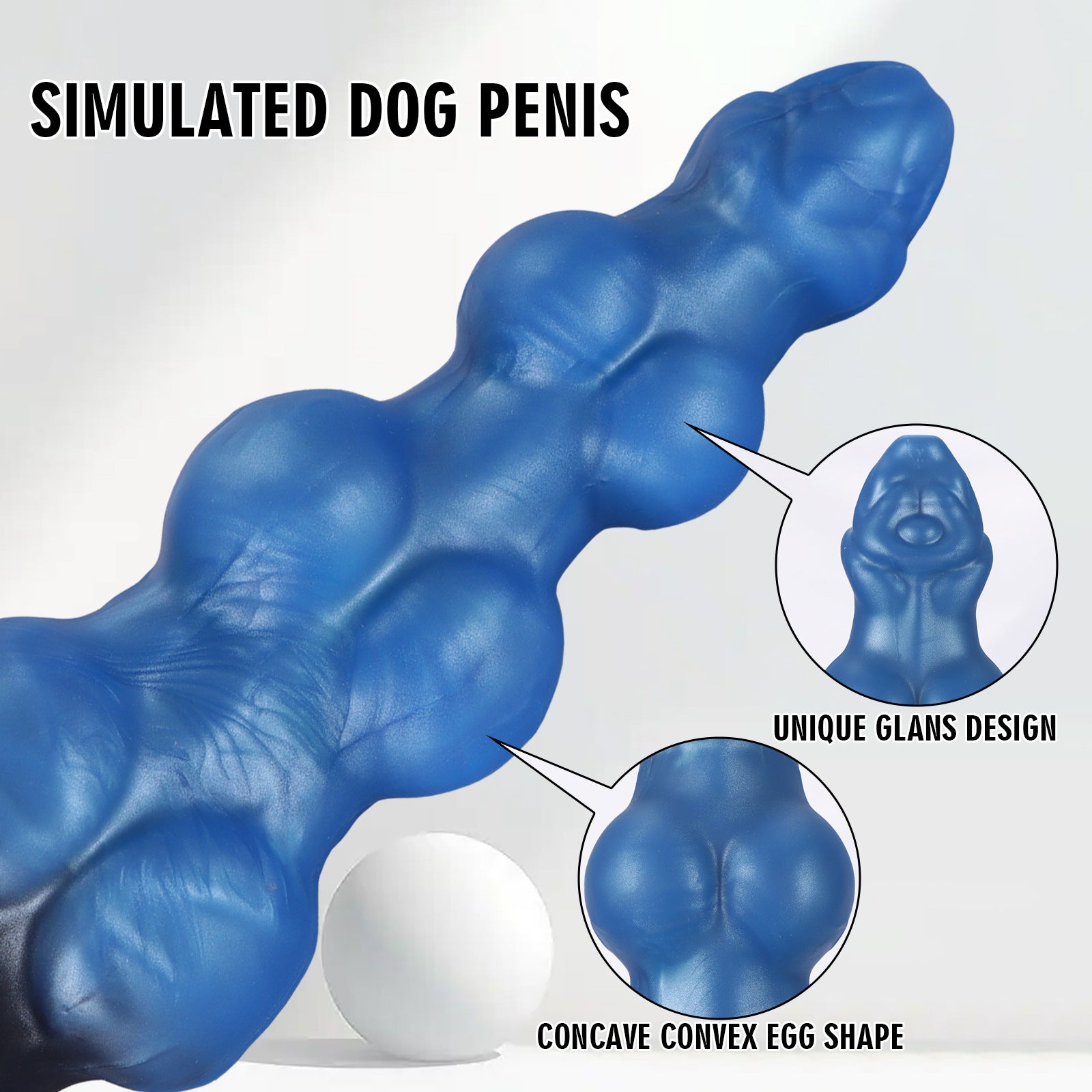 3 Knot Fantasy Silicone Dog Dildo