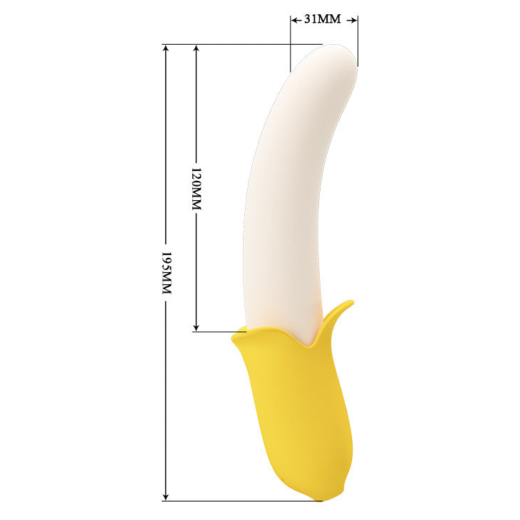 Retractable G spot Discreet Banana Dildo Vibrator