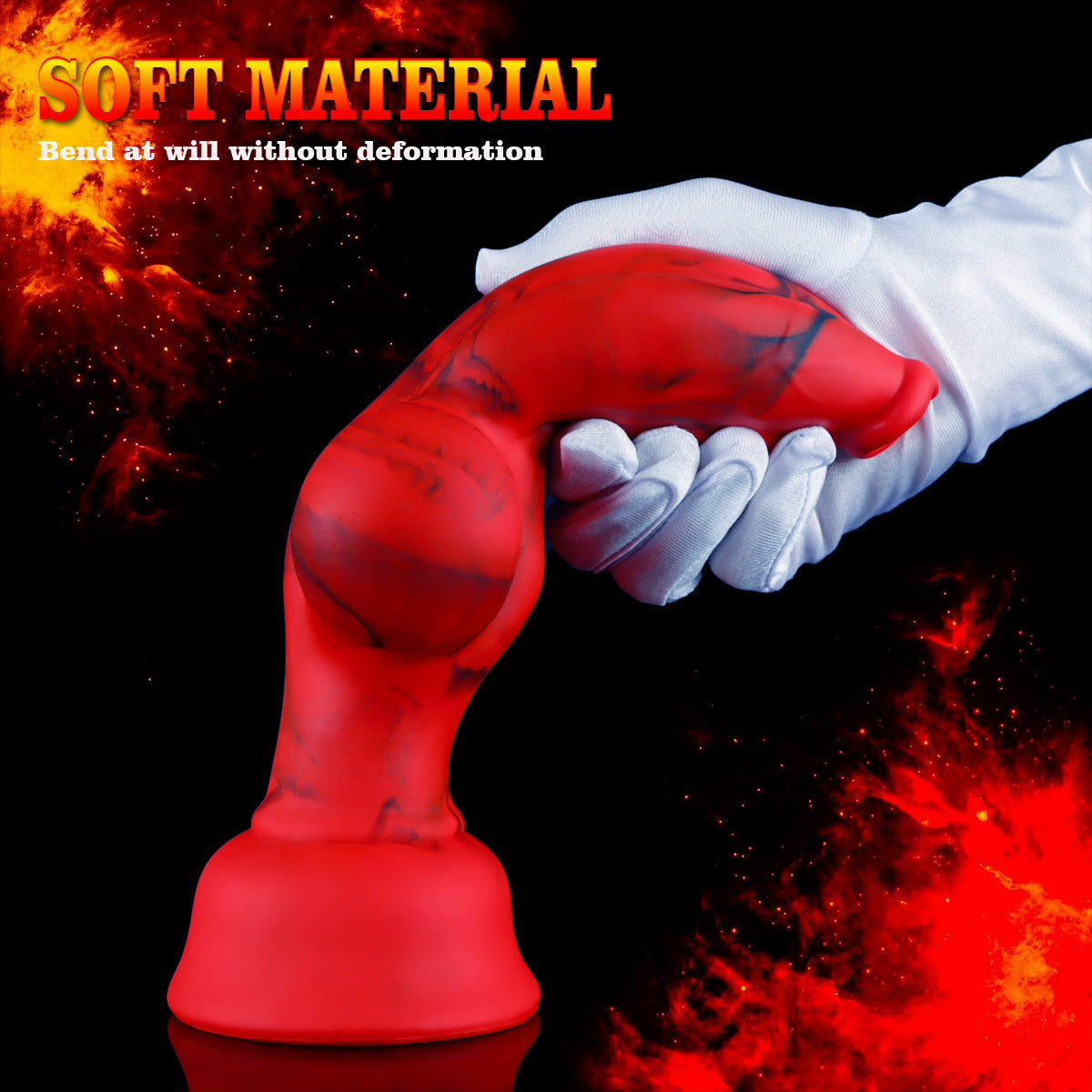 Red Soft Multi-Size Fantasy Dog Dildo