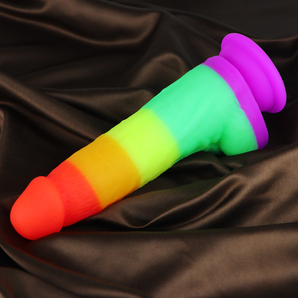 7 Inch Silicone Simulation Rainbow Dildo