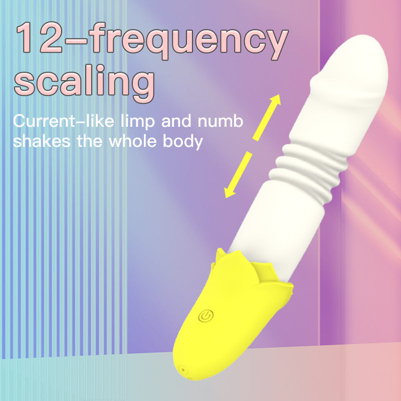 Clitoral Stimulators Telescopic Banana Dildo Vibrator for Women