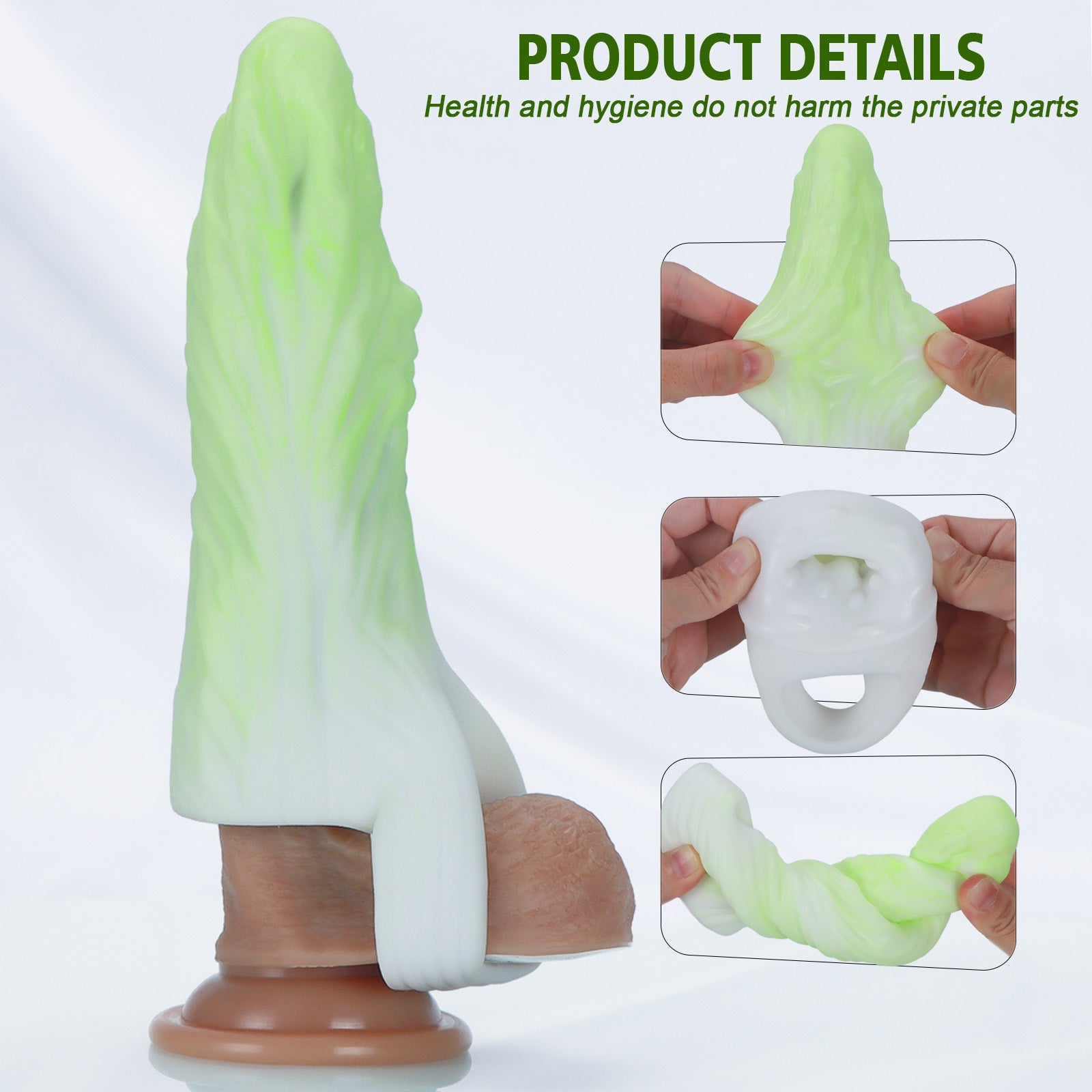 Cabbage Soft Silicone Men's Cock Sleeve