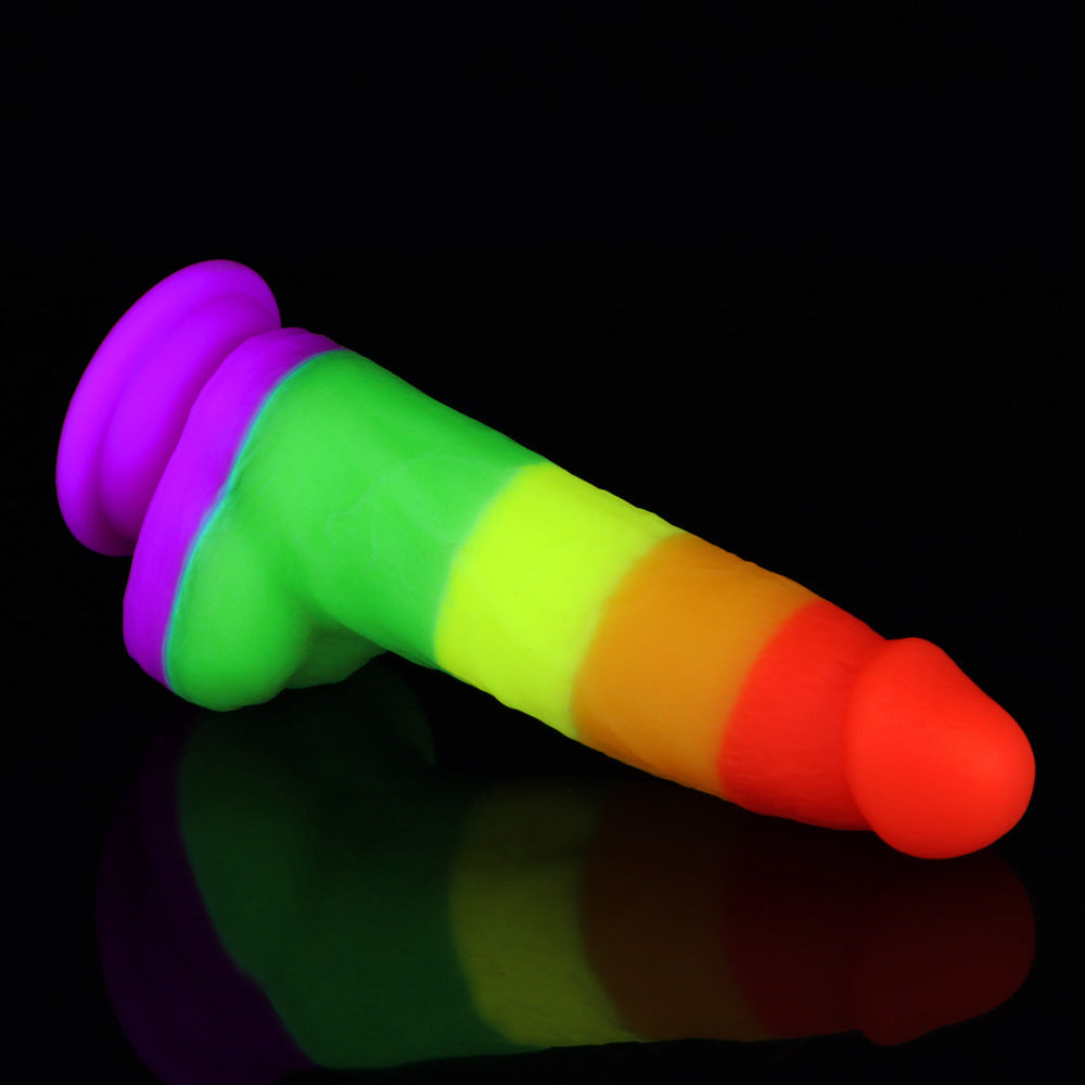 7 Inch Silicone Simulation Rainbow Dildo