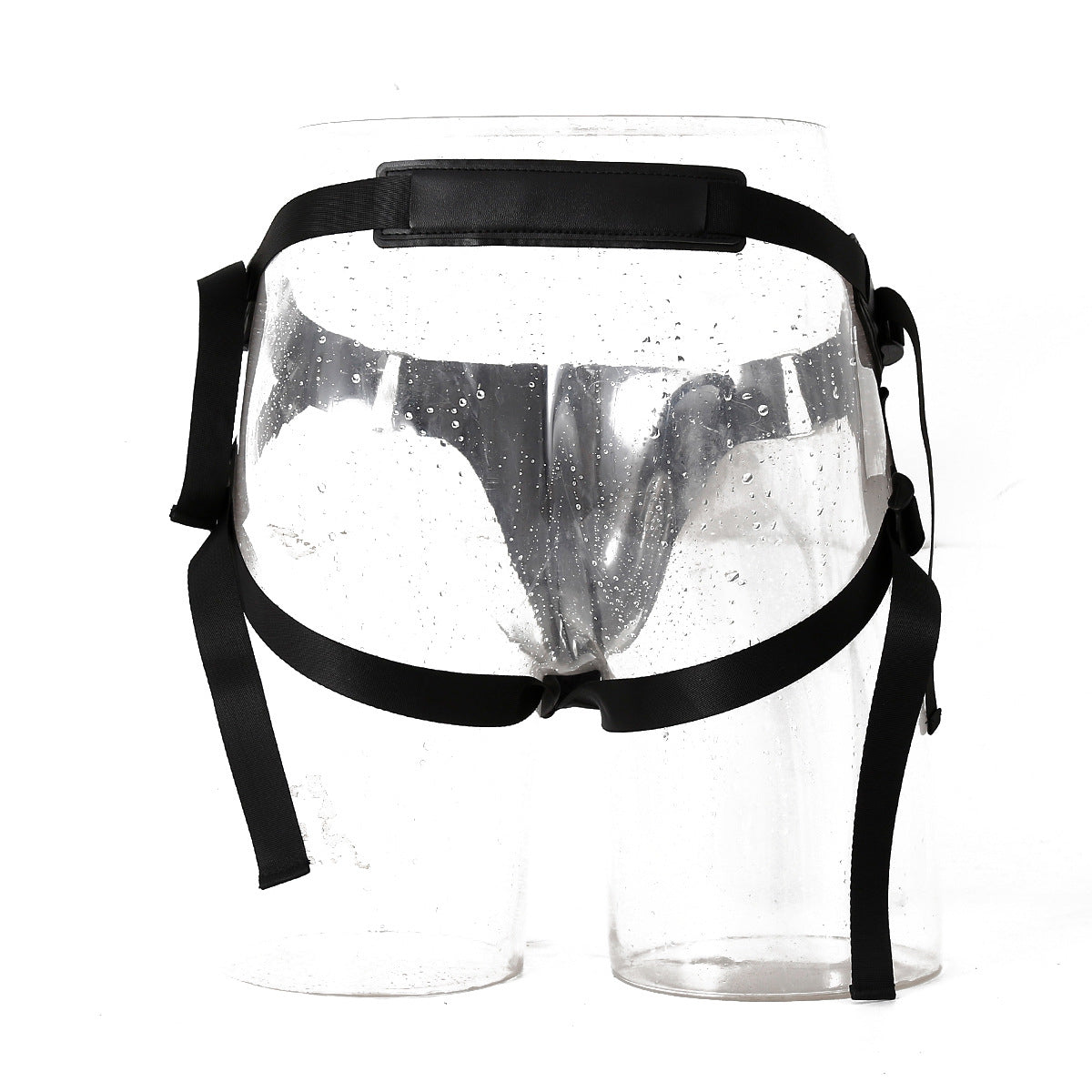 Black Leather Plus Size Strap On Harness