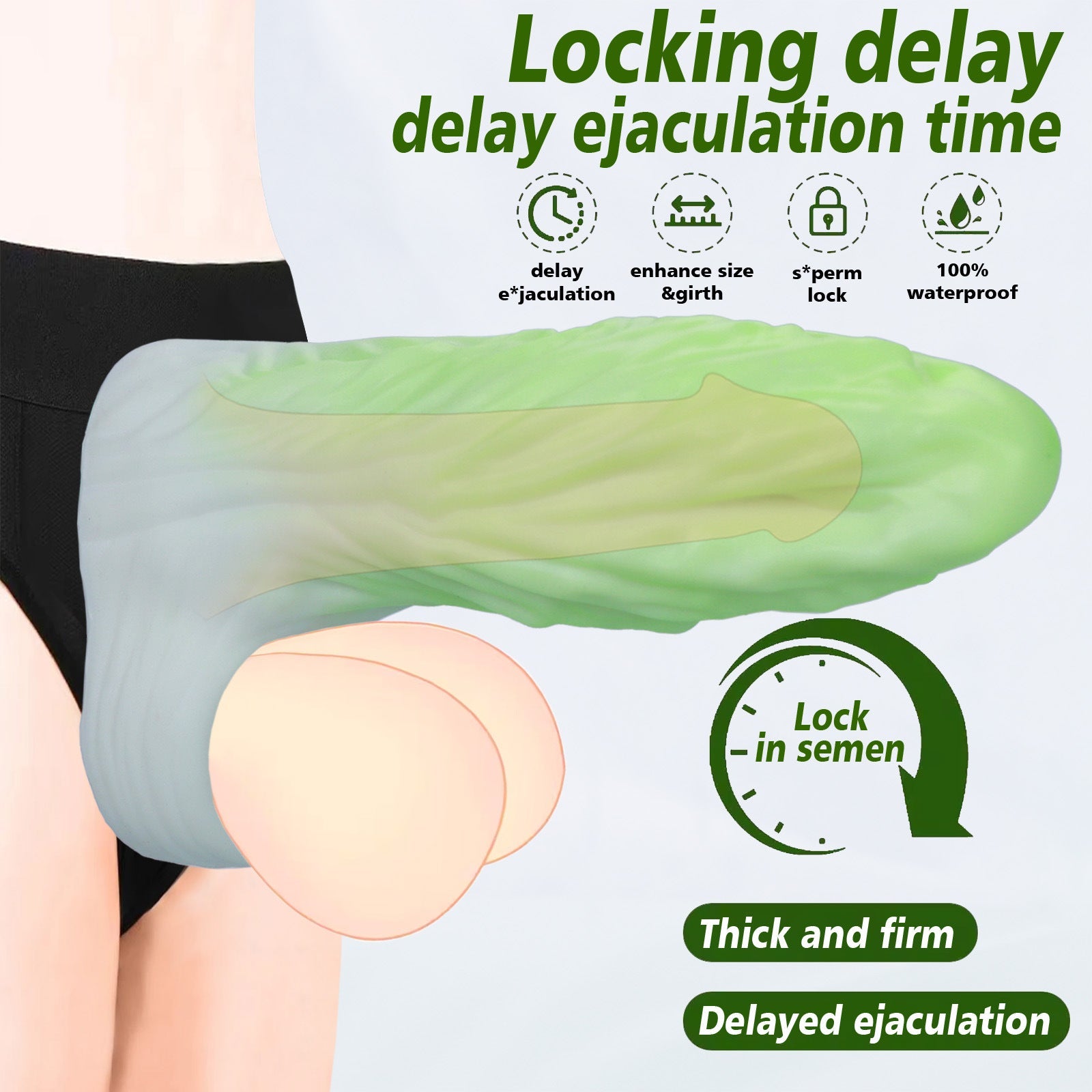 Cabbage Soft Silicone Men's Cock Sleeve