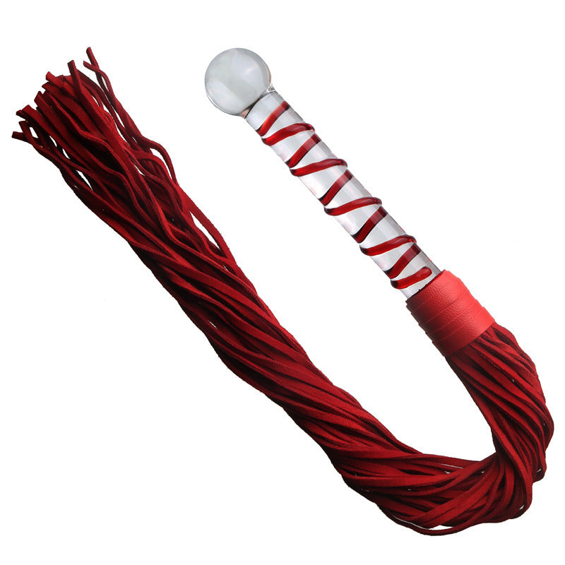 BDSM Fun Multi Tail Whip Glass Dildo