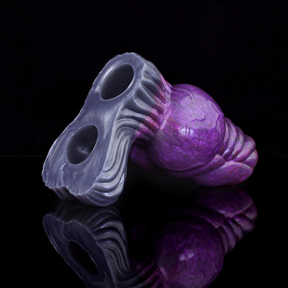 Purple Monster Knot Silicone Penis Sleeve