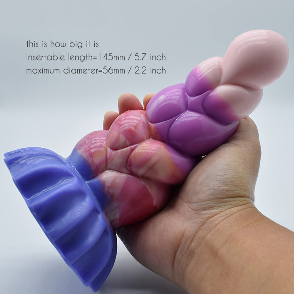 6.69 Inch Unicorn Rainbow Anal Dildo
