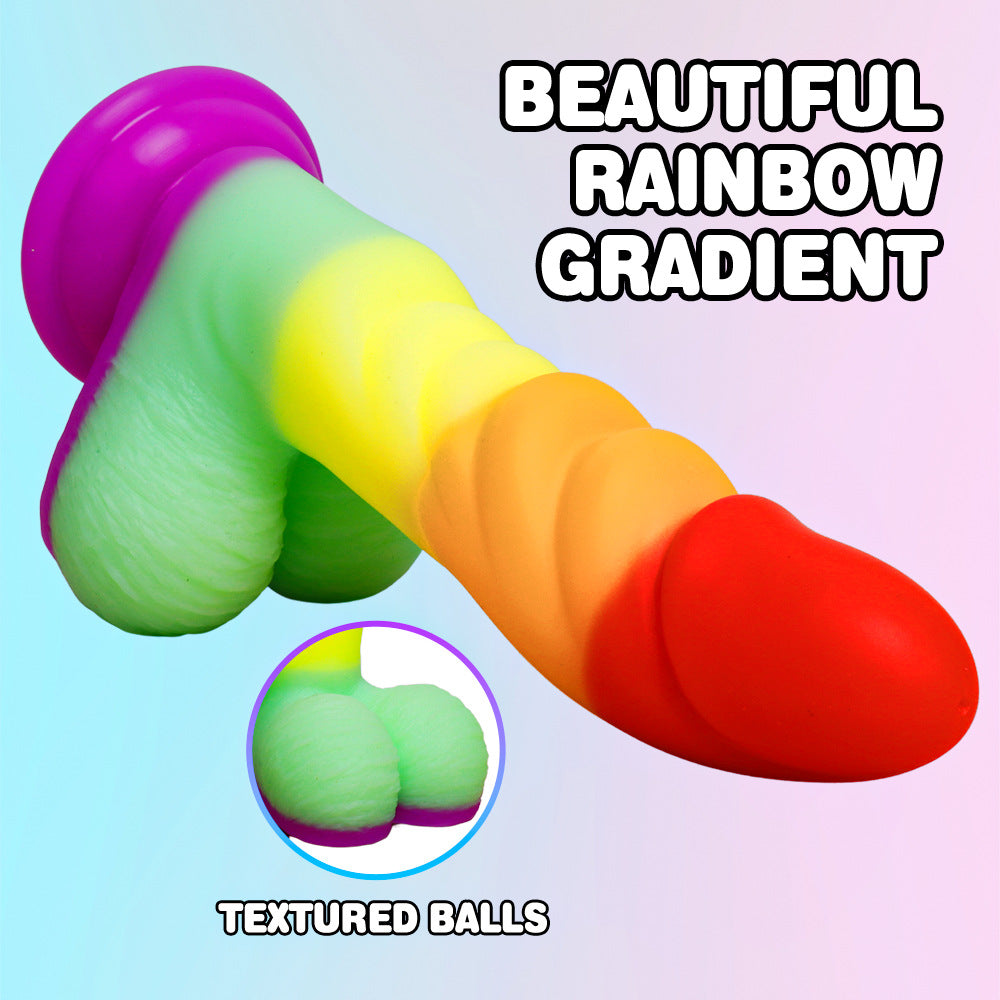 7 inch Textured Realistic Rainbow Dildo
