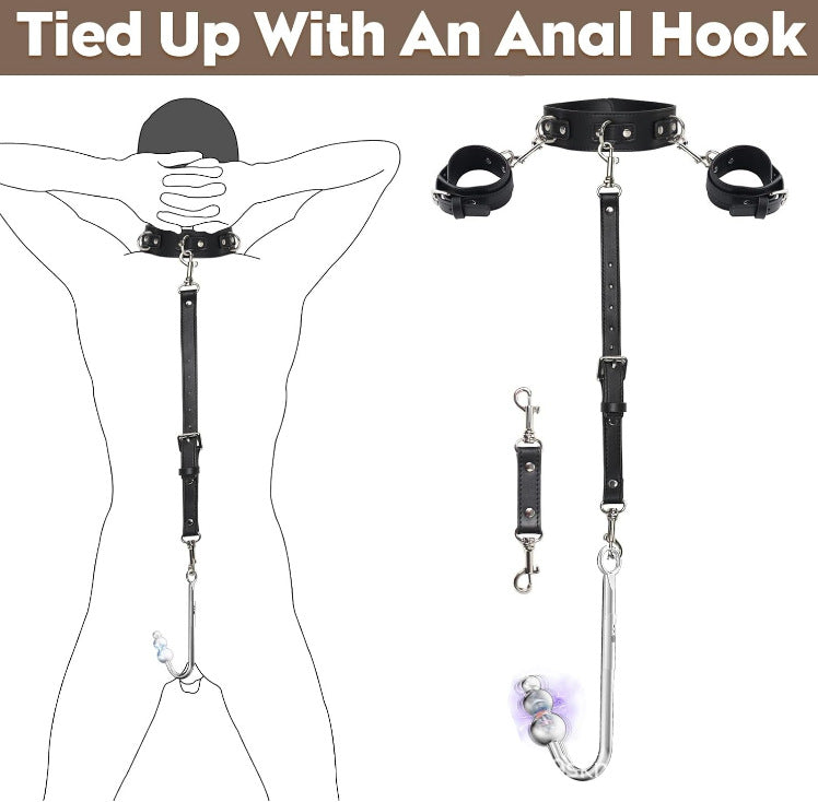 Metal Vibrating Anal Hook Bdsm But Plug