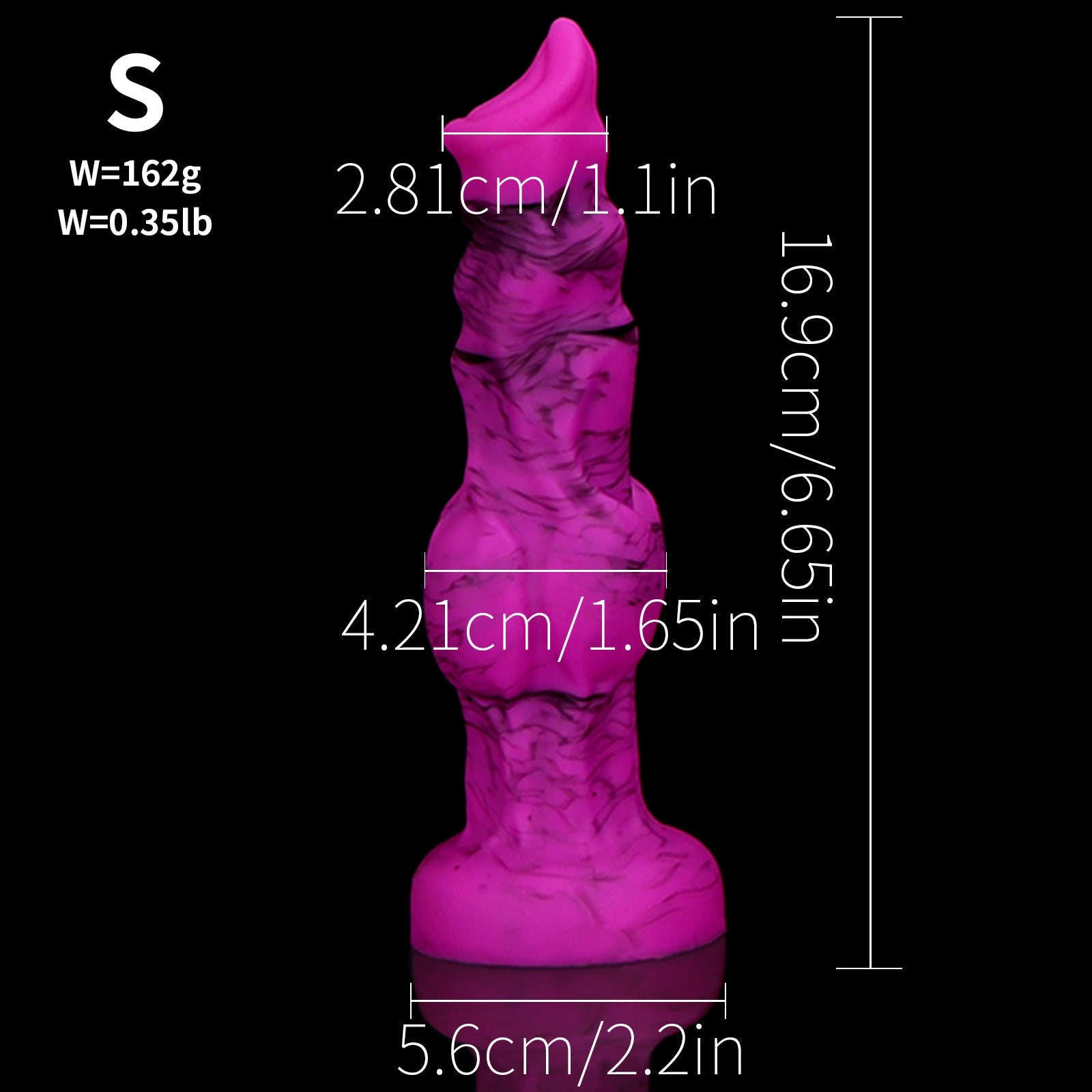 Purple Soft Wolf Silicone Knot Dildo
