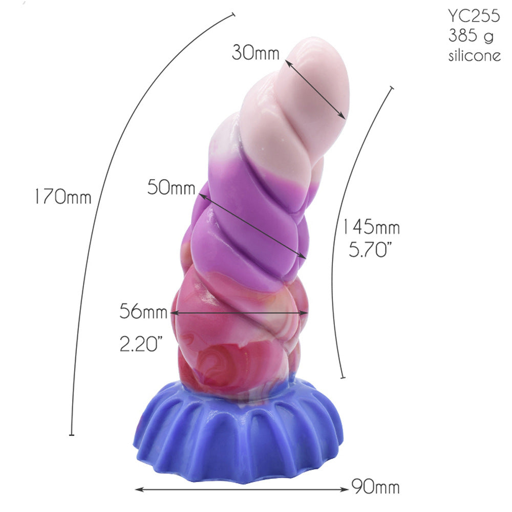 6.69 Inch Unicorn Rainbow Anal Dildo