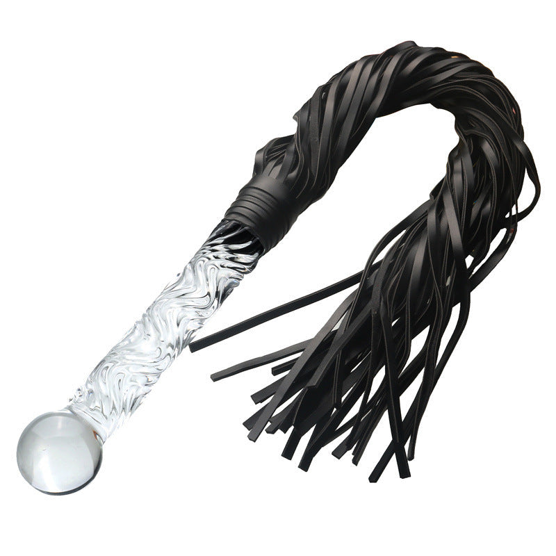 BDSM Fun Multi Tail Whip Glass Dildo
