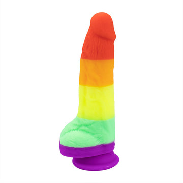 7 Inch Silicone Simulation Rainbow Dildo