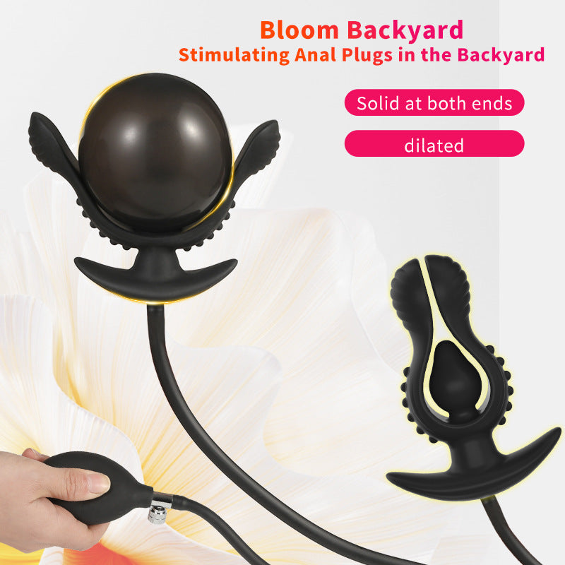 New Big Black Inflatable Dildo Butt Plug