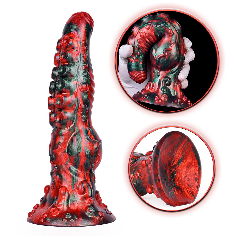 9 Inch Red Knot Monster Tentacle Dildo