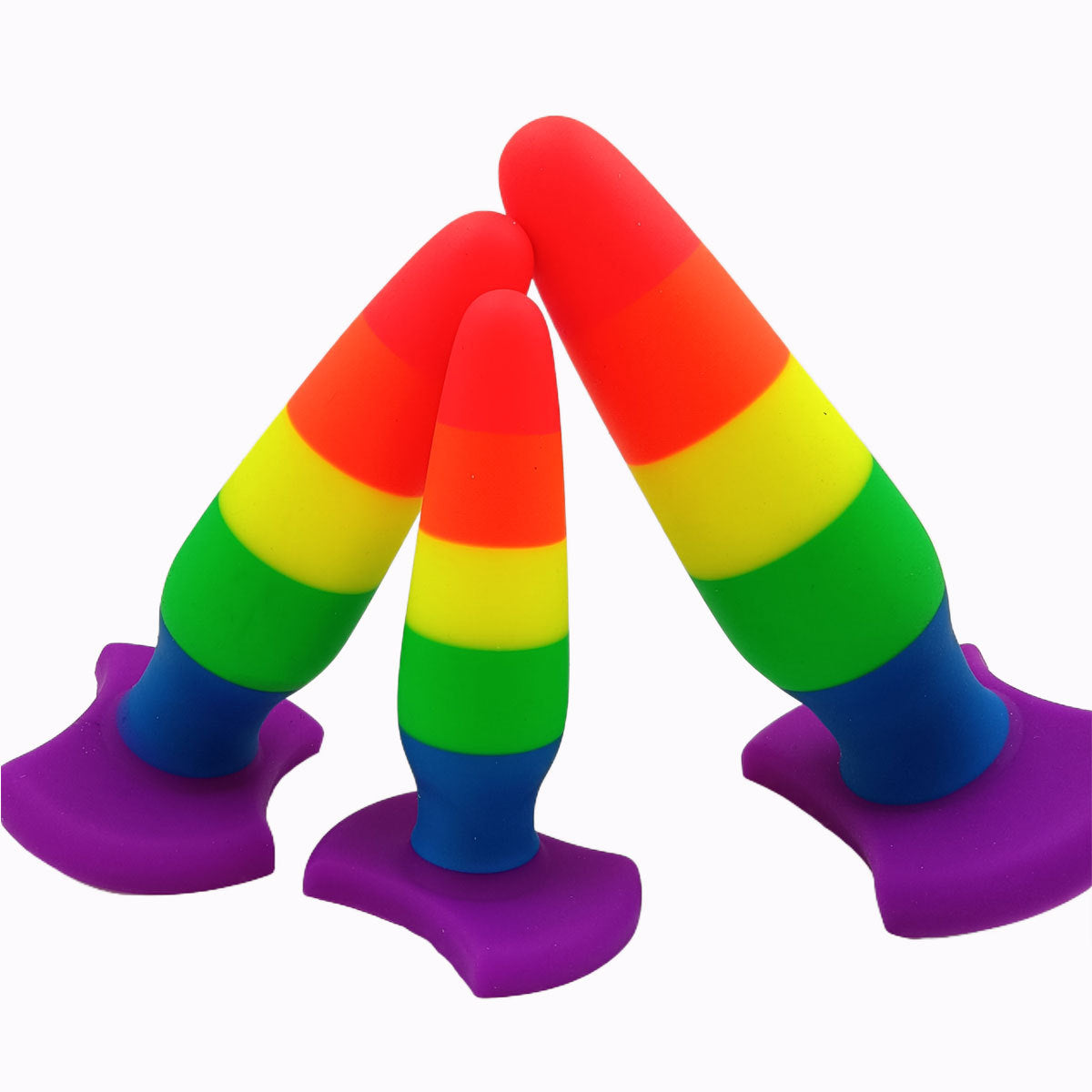 G spot Stimulation Rainbow Silicone Anal Plug