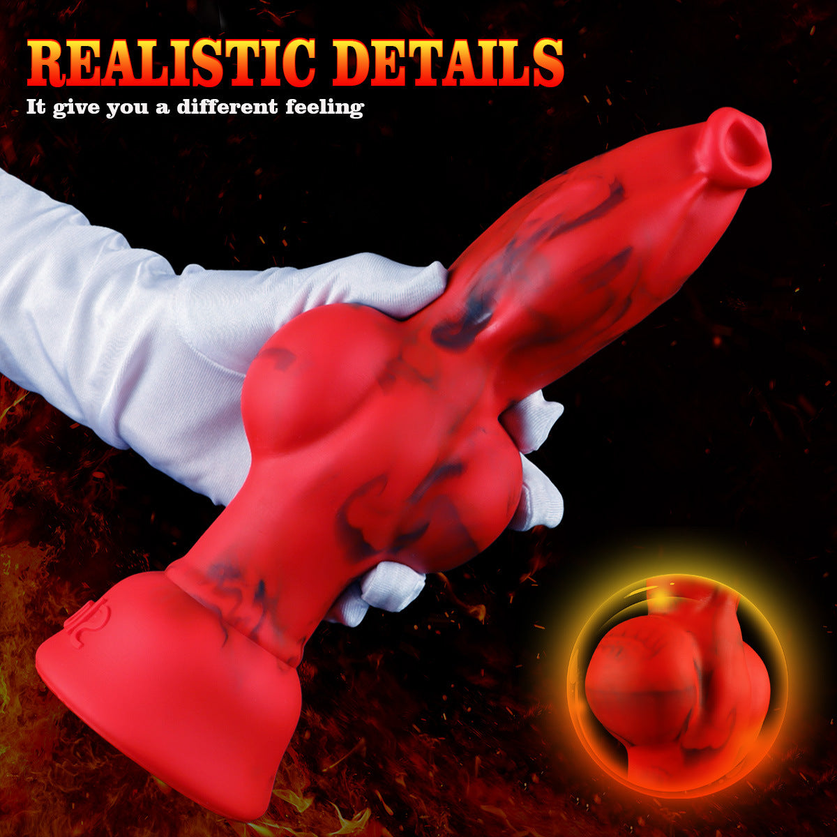 Red Soft Multi-Size Fantasy Dog Dildo